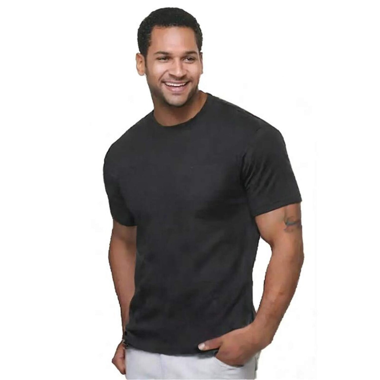 Unisex Premium Pocket Crewneck T-Shirt for Casual, Work & Outdoor wear